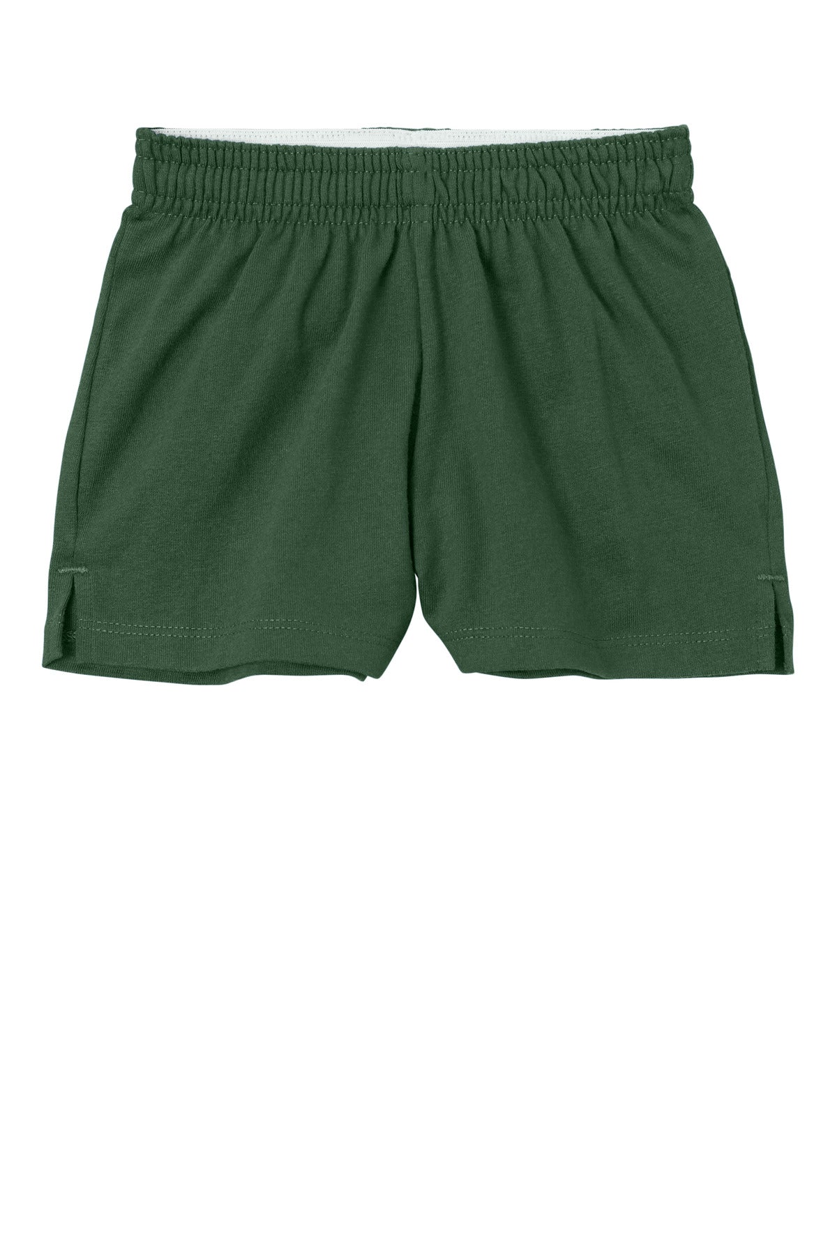 Front View of ForestGrn Sport-Tek Girls Jersey Knit Squad Short YGST311