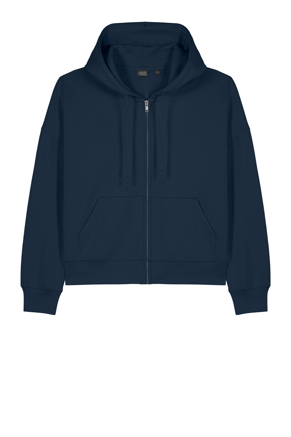 Front View of FrenchNavy Stanley/Stella Women's Stella Ida Full-Zip Hooded Sweatshirt SXW037