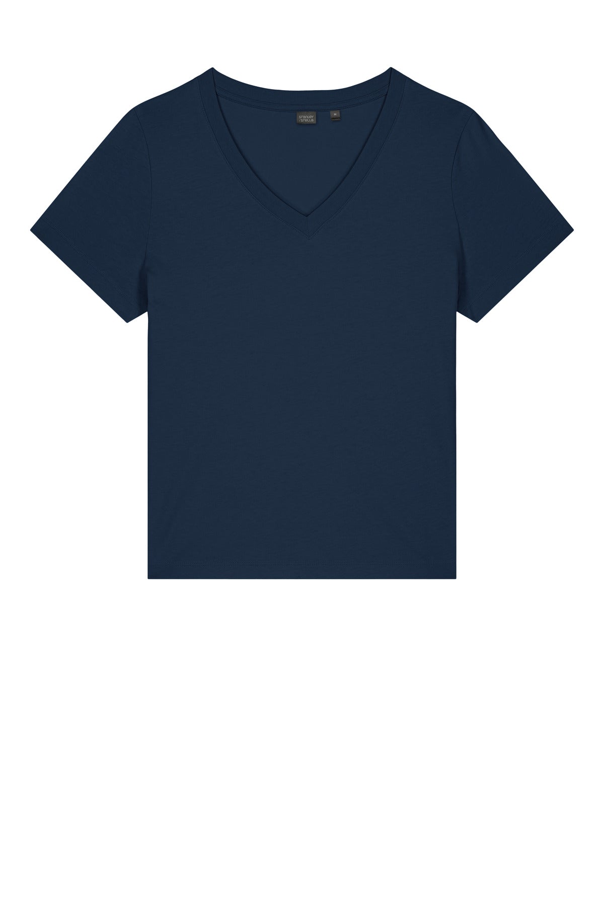 Front View of FrenchNavy Stanley/Stella Women's Stella Isla V-Neck Tee SXW032