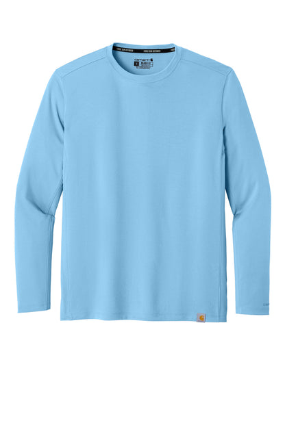 Front View of FreshWtrBl Carhartt Force Sun Defender Long Sleeve T-Shirt CT106972