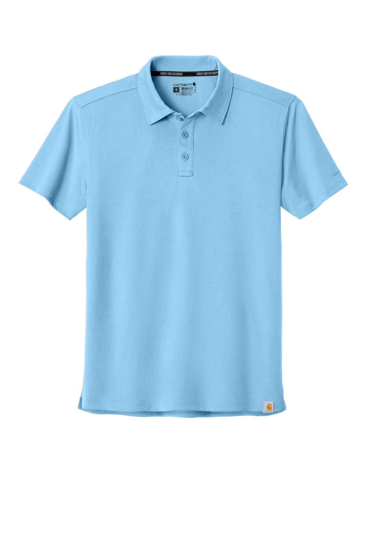 Front View of FreshWtrBl Carhartt Force Sun Defender Polo CT106899
