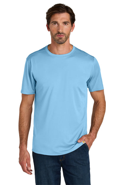 Front View of FreshWtrBl Carhartt Force Sun Defender Short Sleeve T-Shirt CT106868