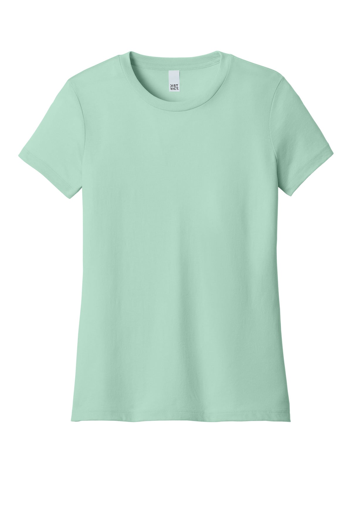 Front View of FrostdMint District Women's Perfect Weight CVC Tee DT188