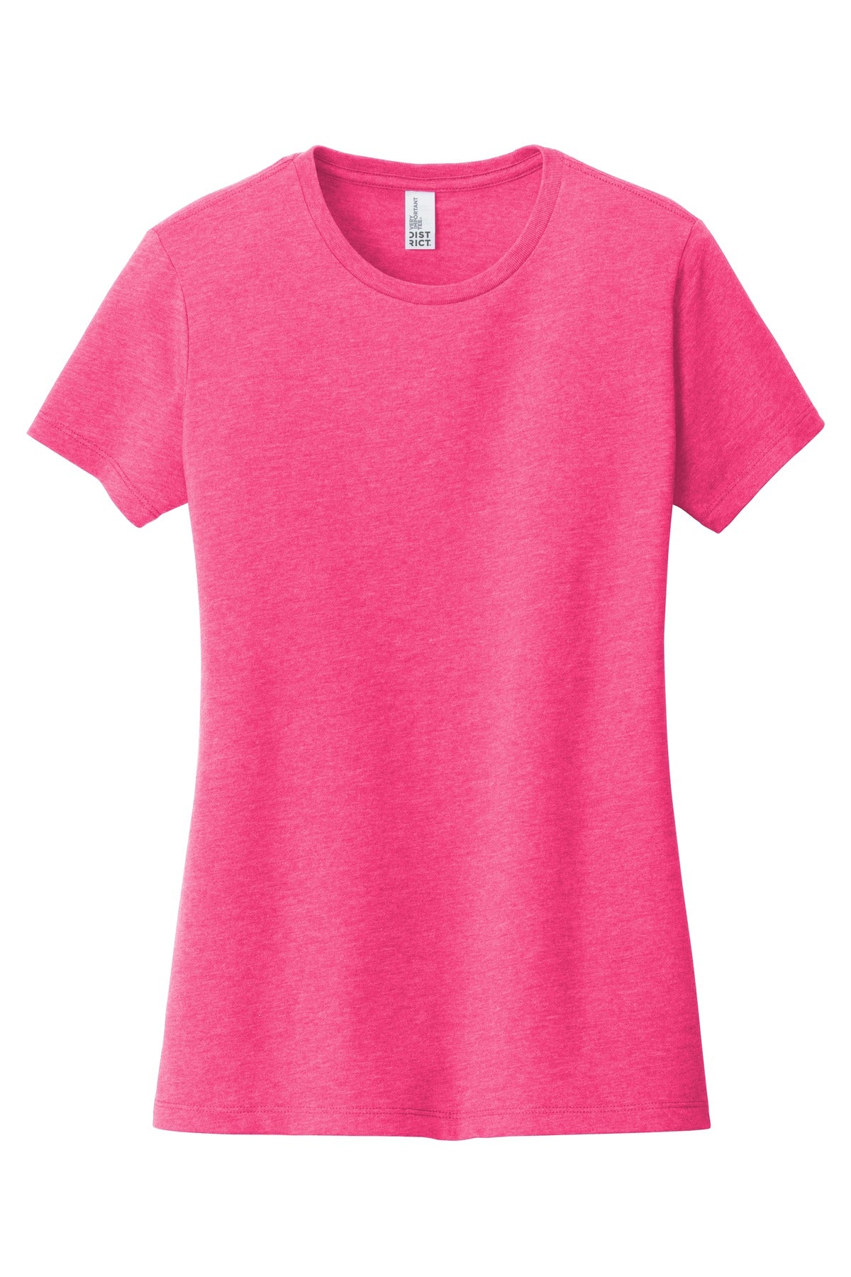 Front View of Fuchsia Frost District Women's Very Important Tee . DT6002