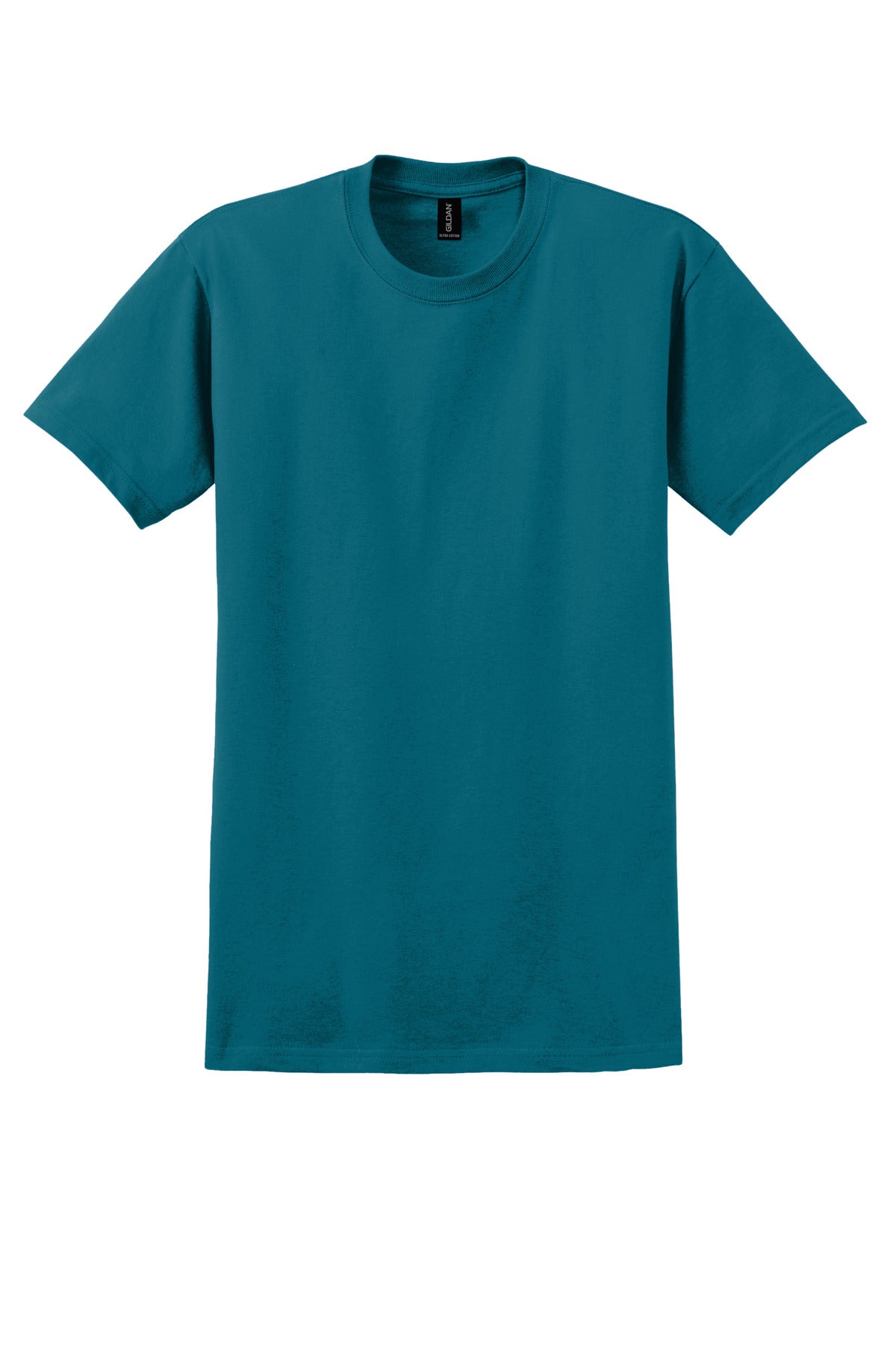 Front View of Galapagos Blue Gildan - Ultra Cotton 100% US Cotton T-Shirt. 2000