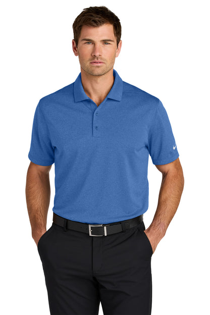 Front View of GameRyHthr Nike Dri-FIT Smooth Heather Polo NKFQ4794