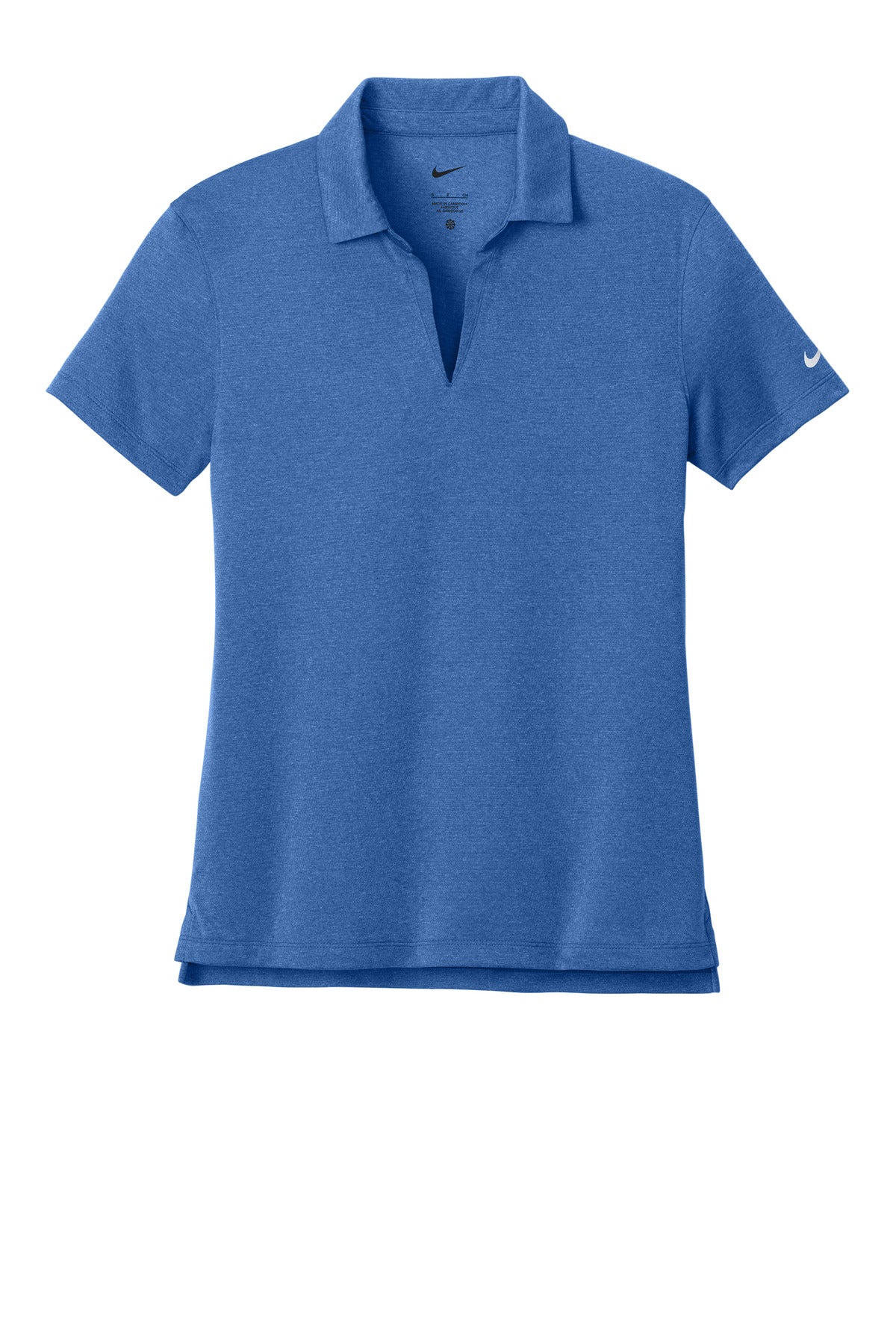 Front View of GameRyHthr Nike Women's Dri-FIT Smooth Heather Polo NKFQ4793