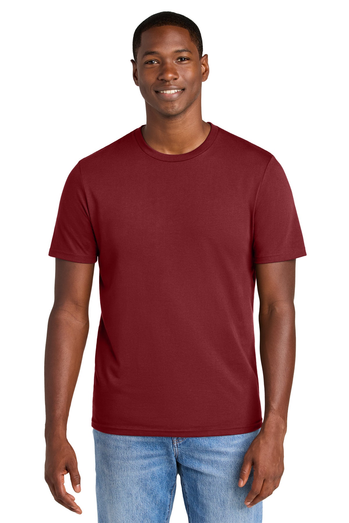 Front View of Garnet District Perfect Weight CVC Tee DT184