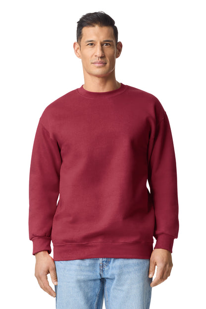 Front View of Garnet Gildan Hammer Maxweight Crewneck Sweatshirt 19000