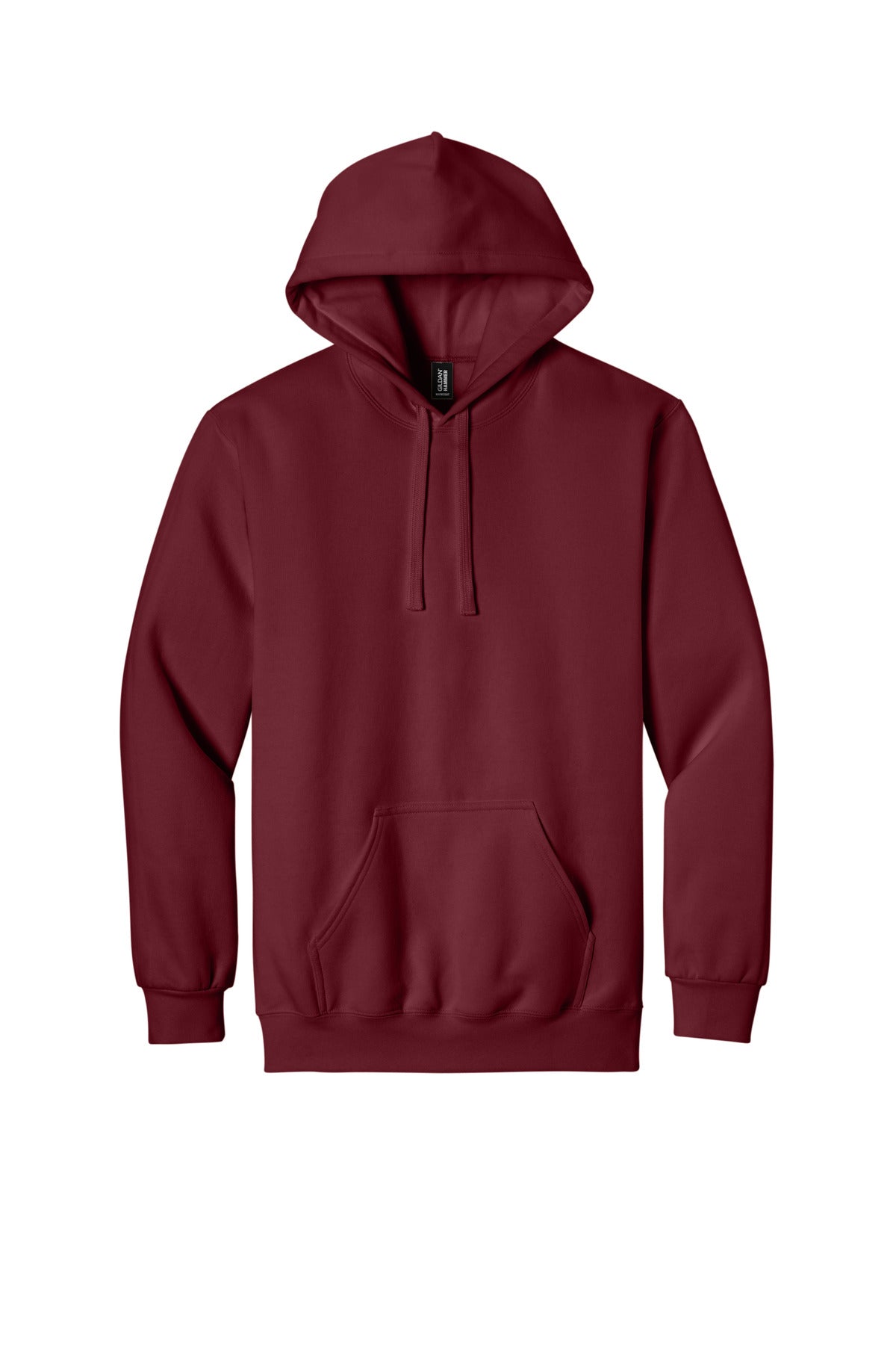 Front View of Garnet Gildan Hammer Maxweight Hooded Sweatshirt 19500