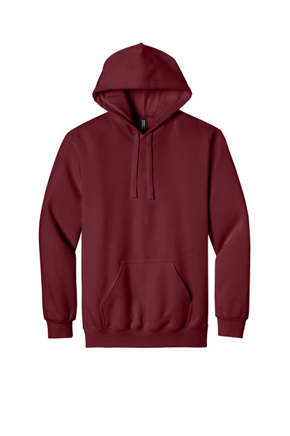 Front View of Garnet Gildan Hammer Maxweight Hooded Sweatshirt 19500