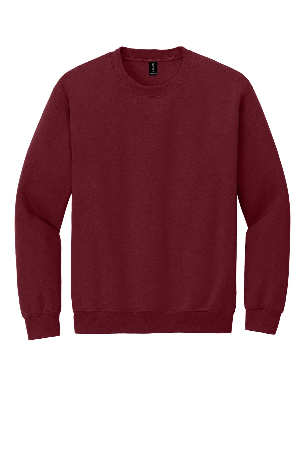 Front View of Garnet Gildan Heavy Blend Crewneck Sweatshirt. 18000