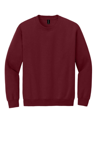 Front View of Garnet Gildan Heavy Blend Crewneck Sweatshirt. 18000