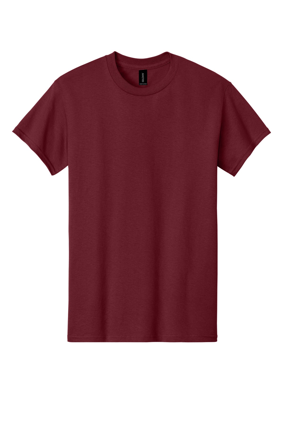 Front View of Garnet Gildan - Heavy Cotton 100% Cotton T-Shirt. 5000