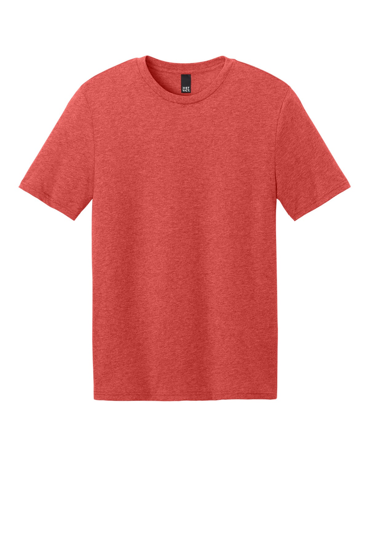 Front View of GeraniumHt District Perfect Weight CVC Tee DT184