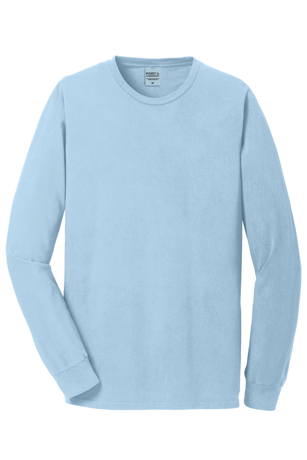 Front View of Glacier Port & Co Beach Wash Garment-Dyed Long Sleeve Tee PC099LS