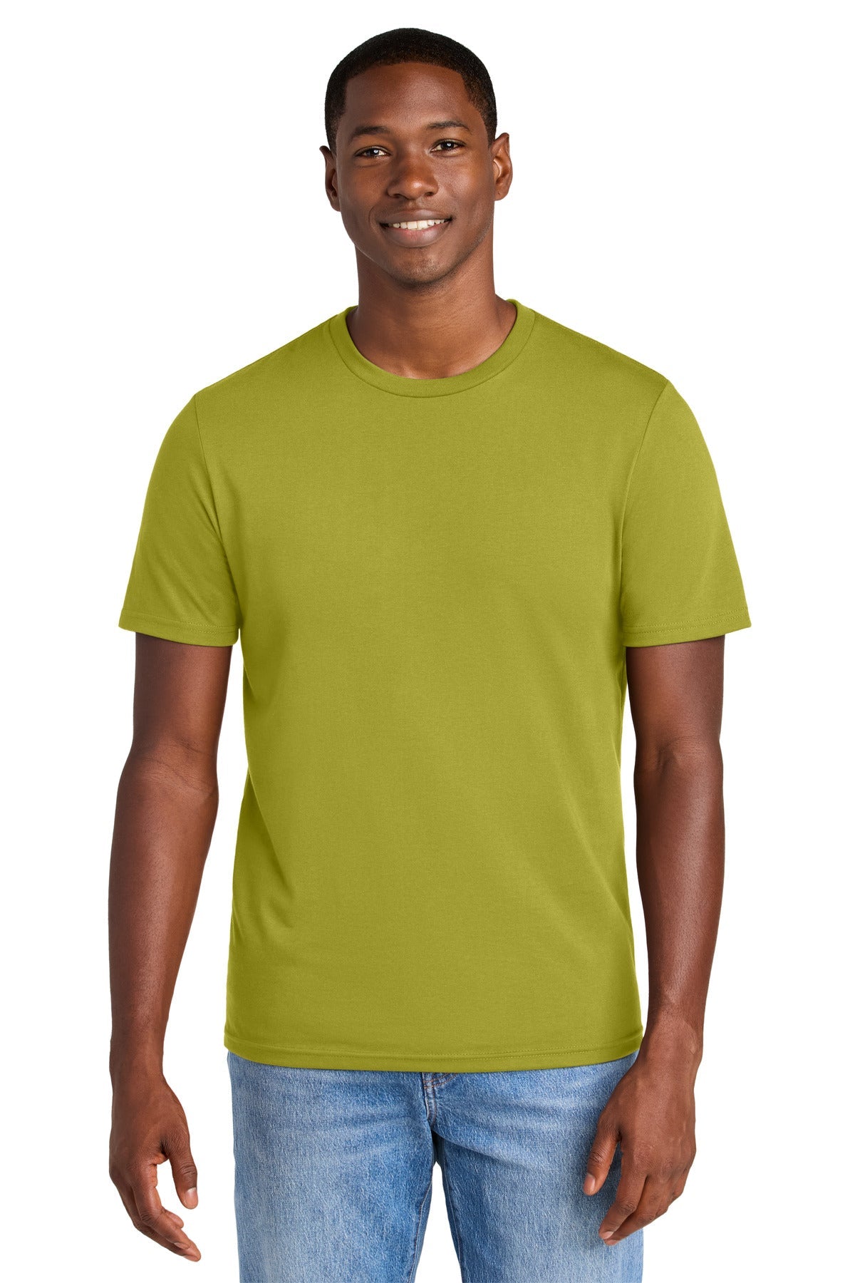 Front View of GldnCypsGn District Perfect Weight CVC Tee DT184
