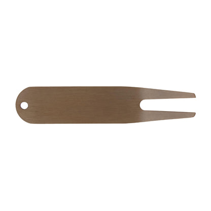 Front View of Gold Classic Metal Divot Tool plain