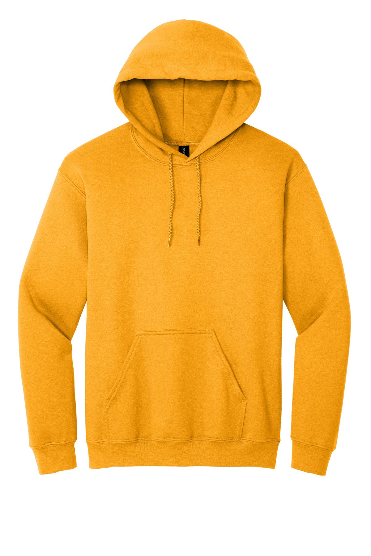 Front View of Gold Gildan - Heavy Blend Hooded Sweatshirt. 18500
