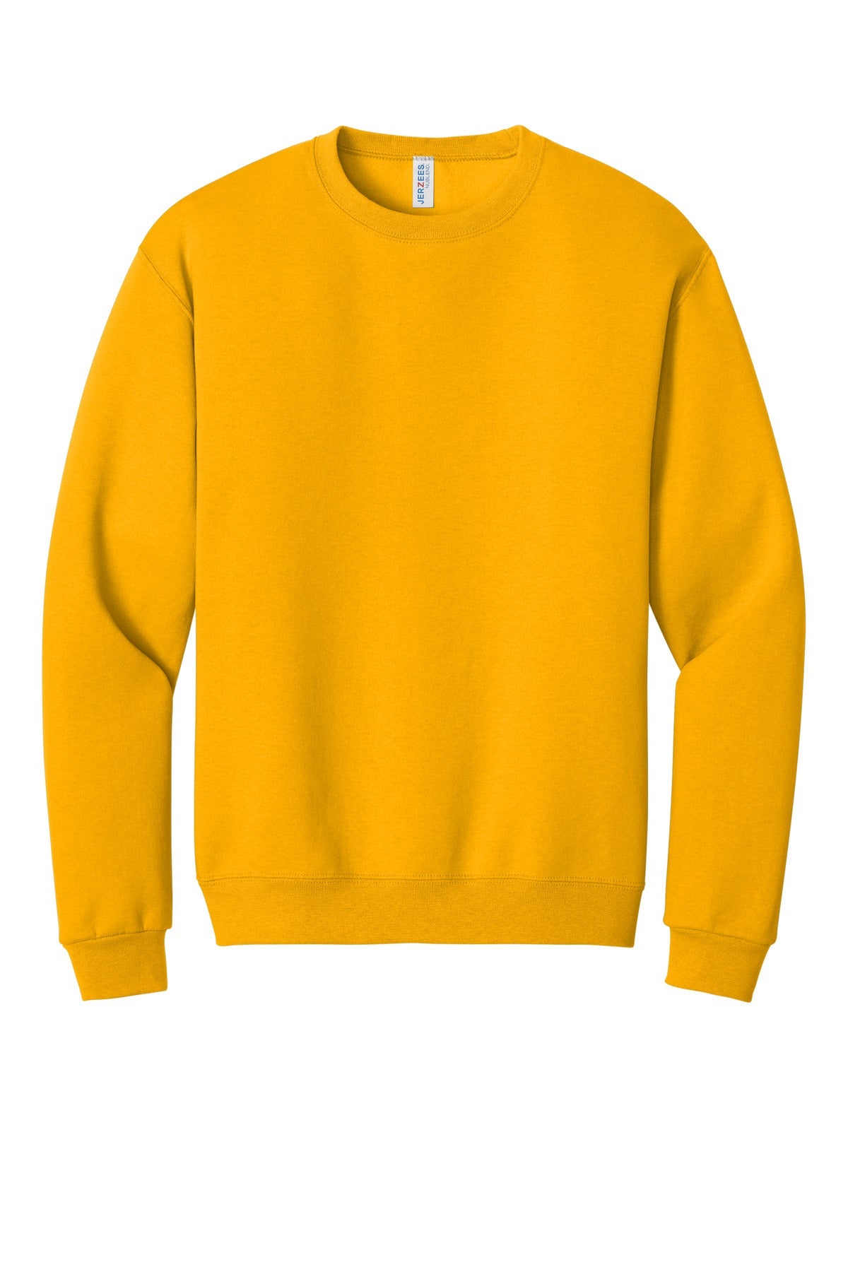 Front View of Gold Jerzees - NuBlend Crewneck Sweatshirt. 562M