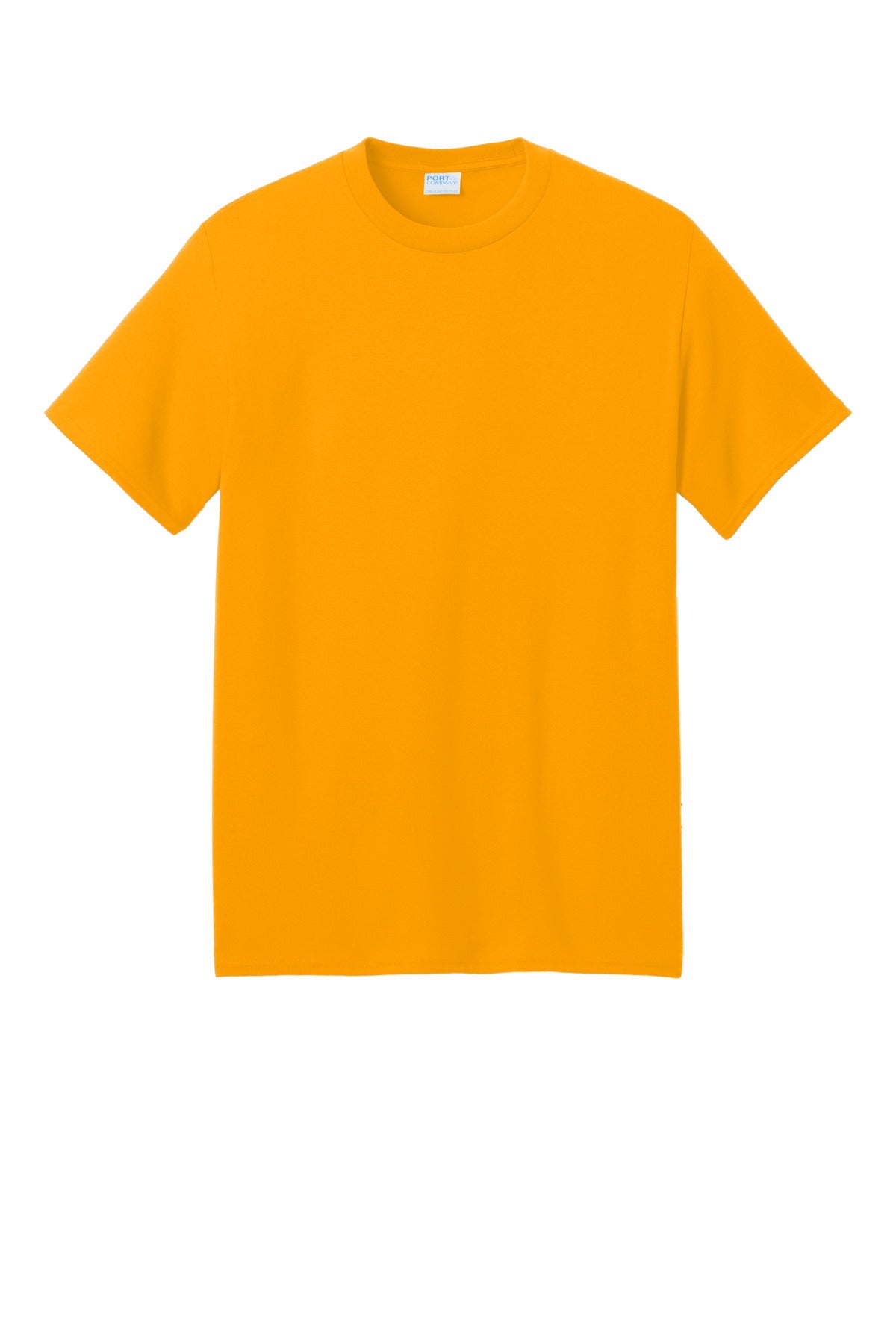 Front View of Gold Port & Co Core Blend Recycled Tee PC01