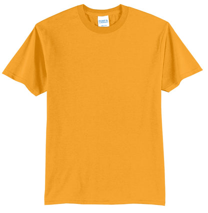 Front View of Gold Port & Co Core Blend Tee. PC55