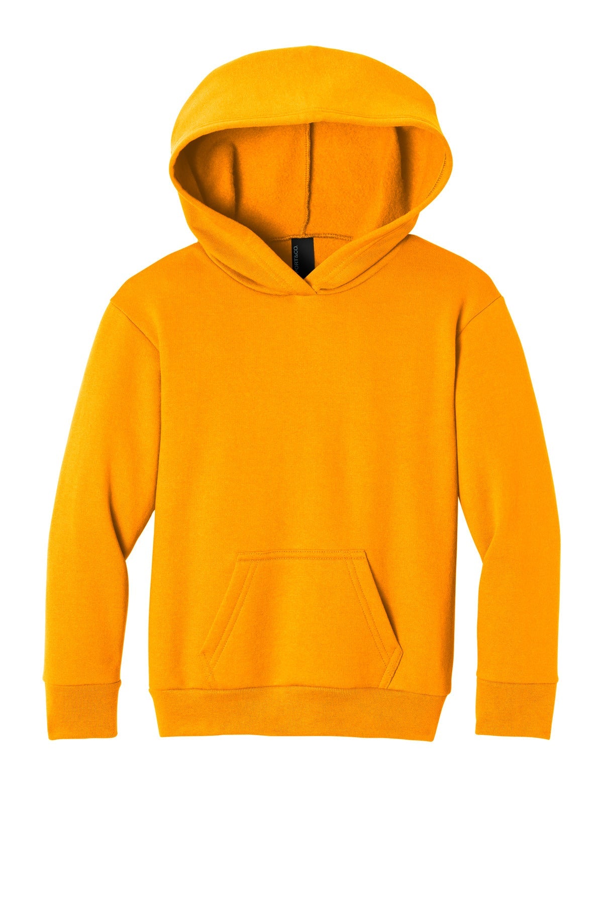 Front View of Gold Port & Co Youth Easy Fleece Pullover Hooded Sweatshirt PC68YH