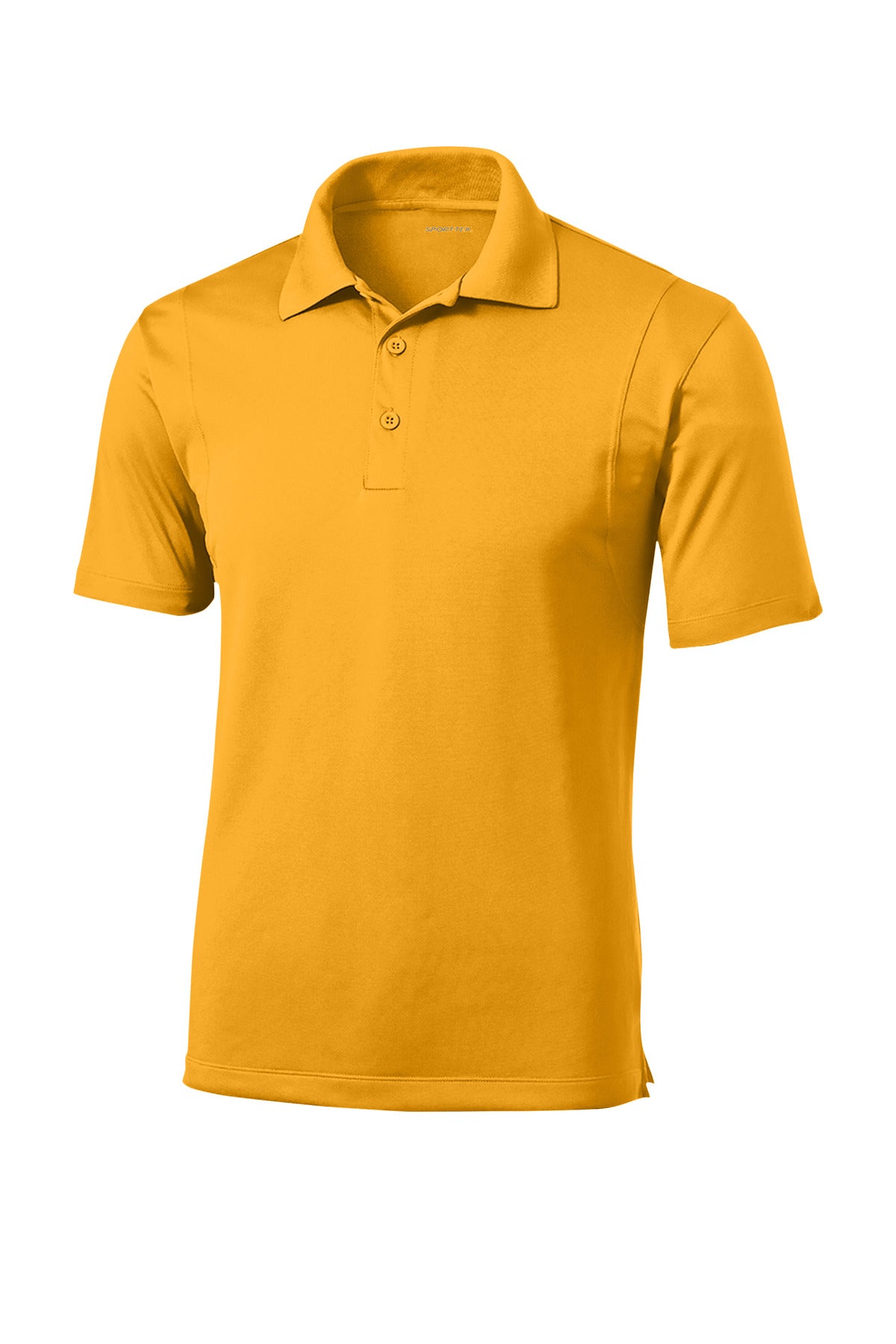 Front View of Gold Sport-Tek Micropique Sport-Wick Polo. ST650
