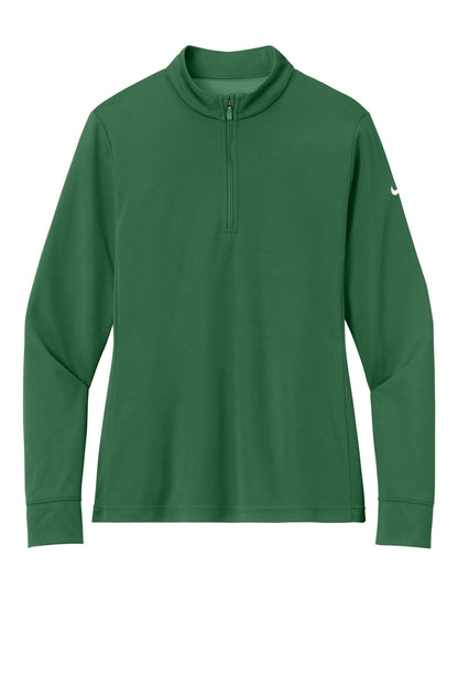 Front View of GorgeGreen Nike Women's Essential 1/2-Zip Cover-Up NKHM7969