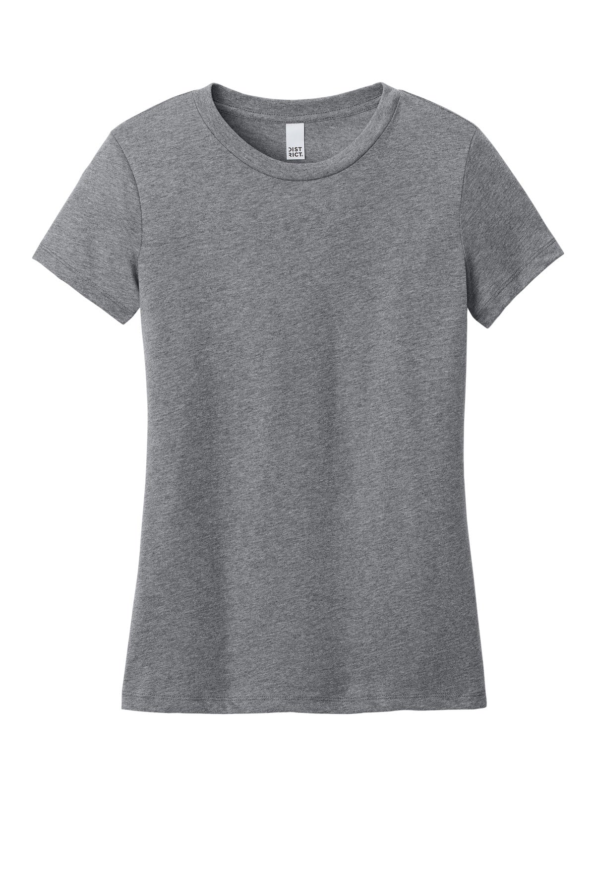 Front View of GphHeather District Women's Perfect Weight CVC Tee DT188