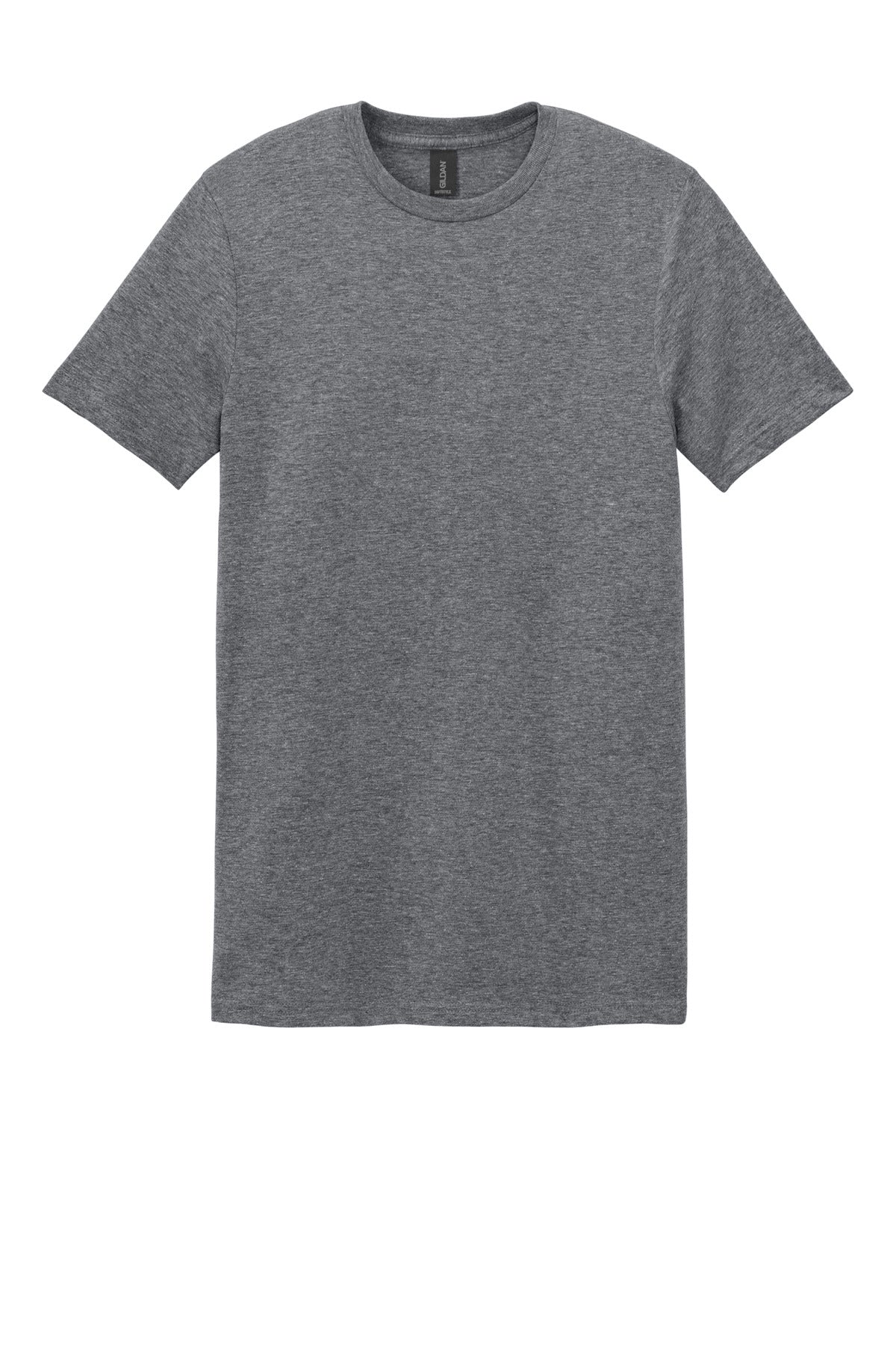 Front View of GphHeather Gildan Softstyle T-Shirt. 64000