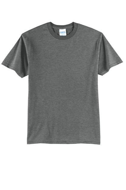 Front View of GphHeather Port & Co Core Blend Tee. PC55