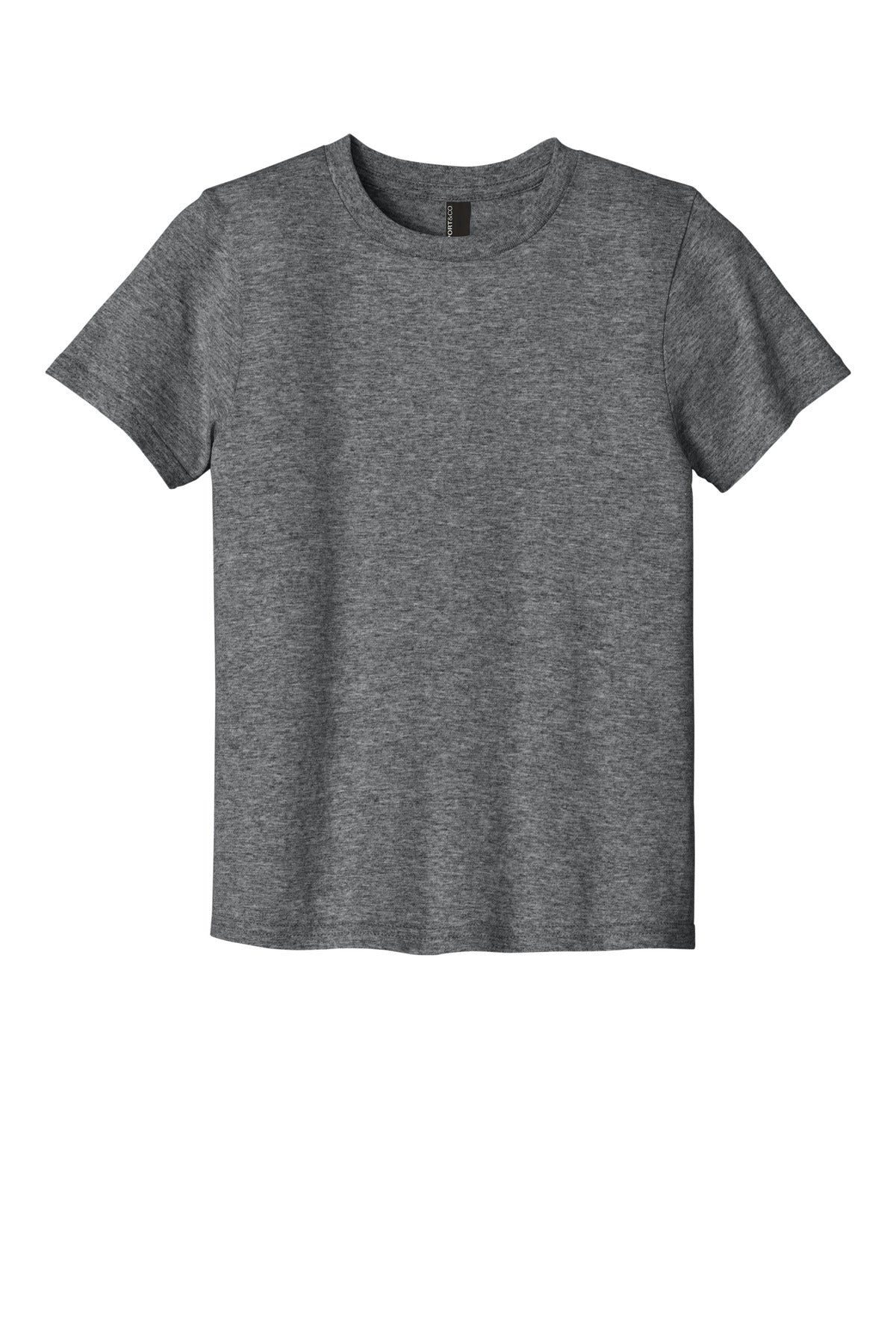 Front View of GphHeather Port & Co Youth Easy Cotton Tee PC43Y