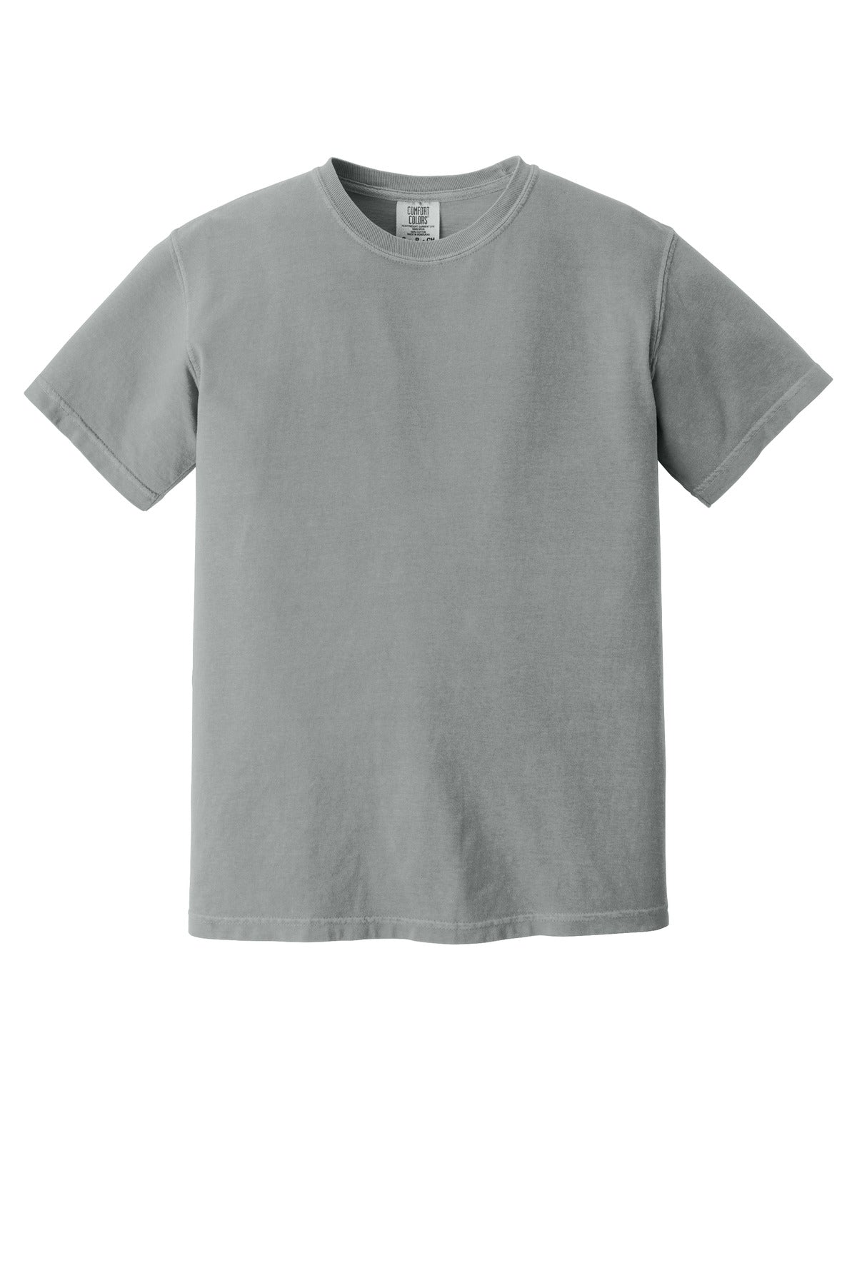 Front View of Granite COMFORT COLORS Heavyweight Ring Spun Tee. 1717