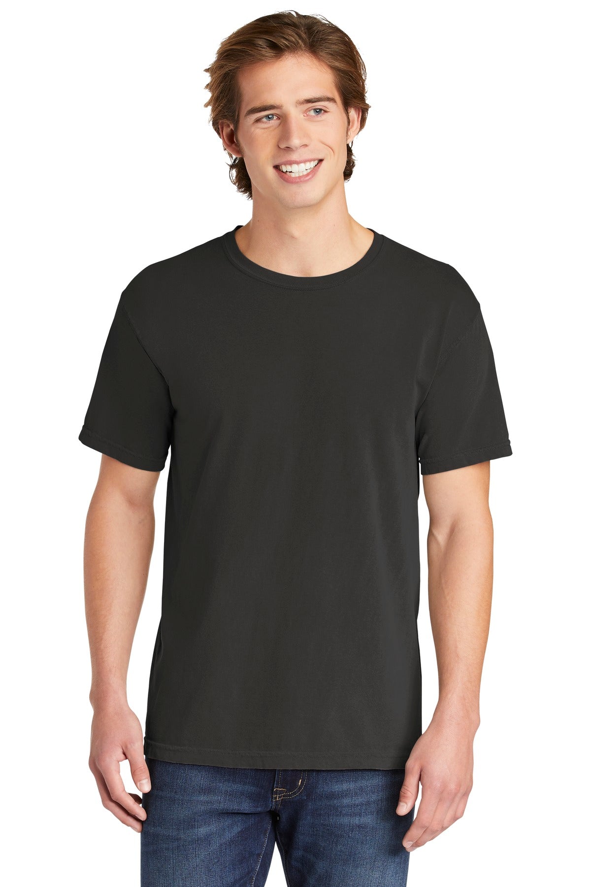 Front View of Graphite COMFORT COLORS Heavyweight Ring Spun Tee. 1717