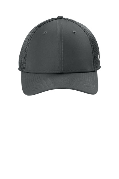 Front View of Graphite New Era 39THIRTY Performance Stretch Mesh Cap NE1130