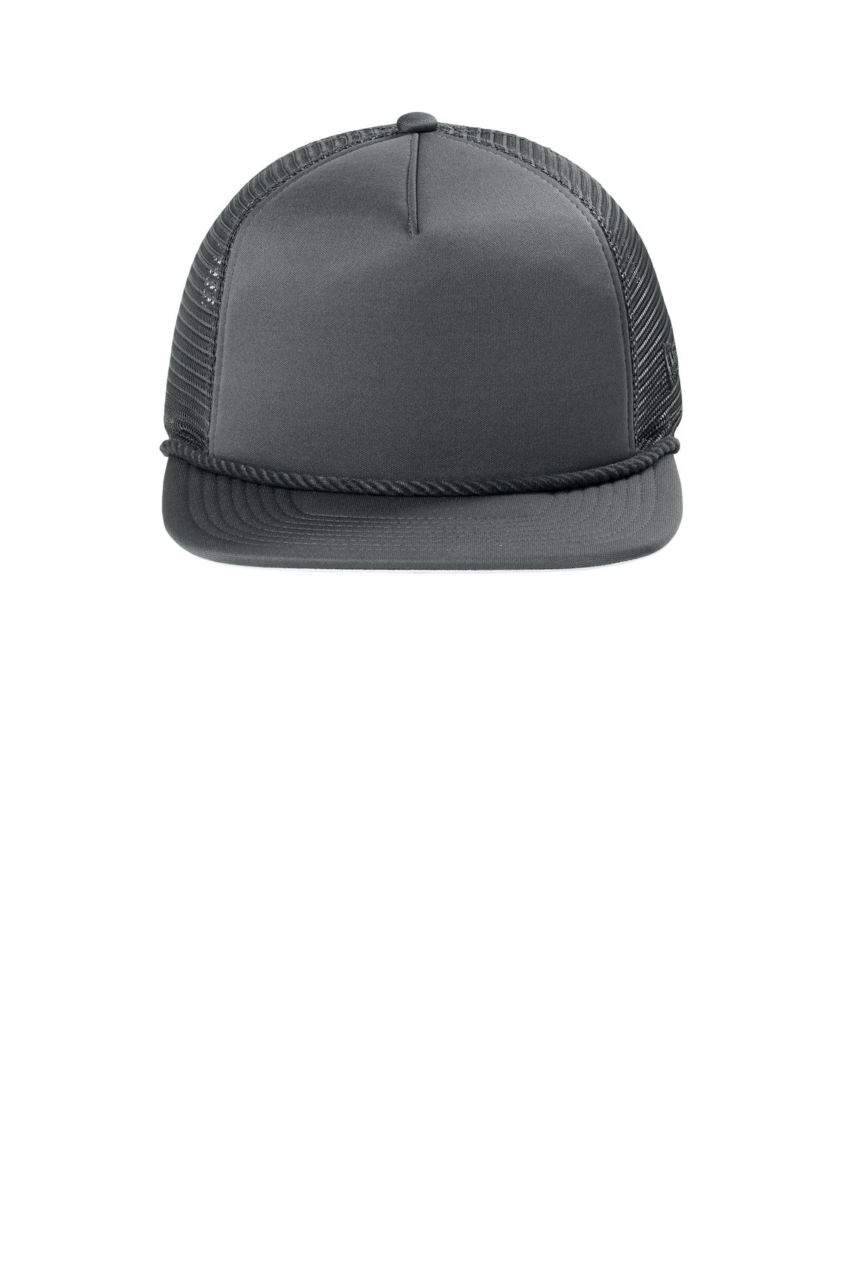 Front View of Graphite New Era Foam Rope Trucker Cap NE410