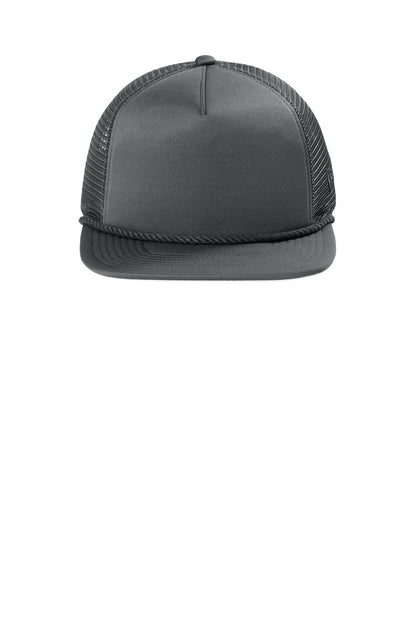 Front View of Graphite New Era Foam Rope Trucker Cap NE410