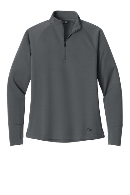 Front View of Graphite New Era Women's Stand Out 1/4-Zip LNEA515