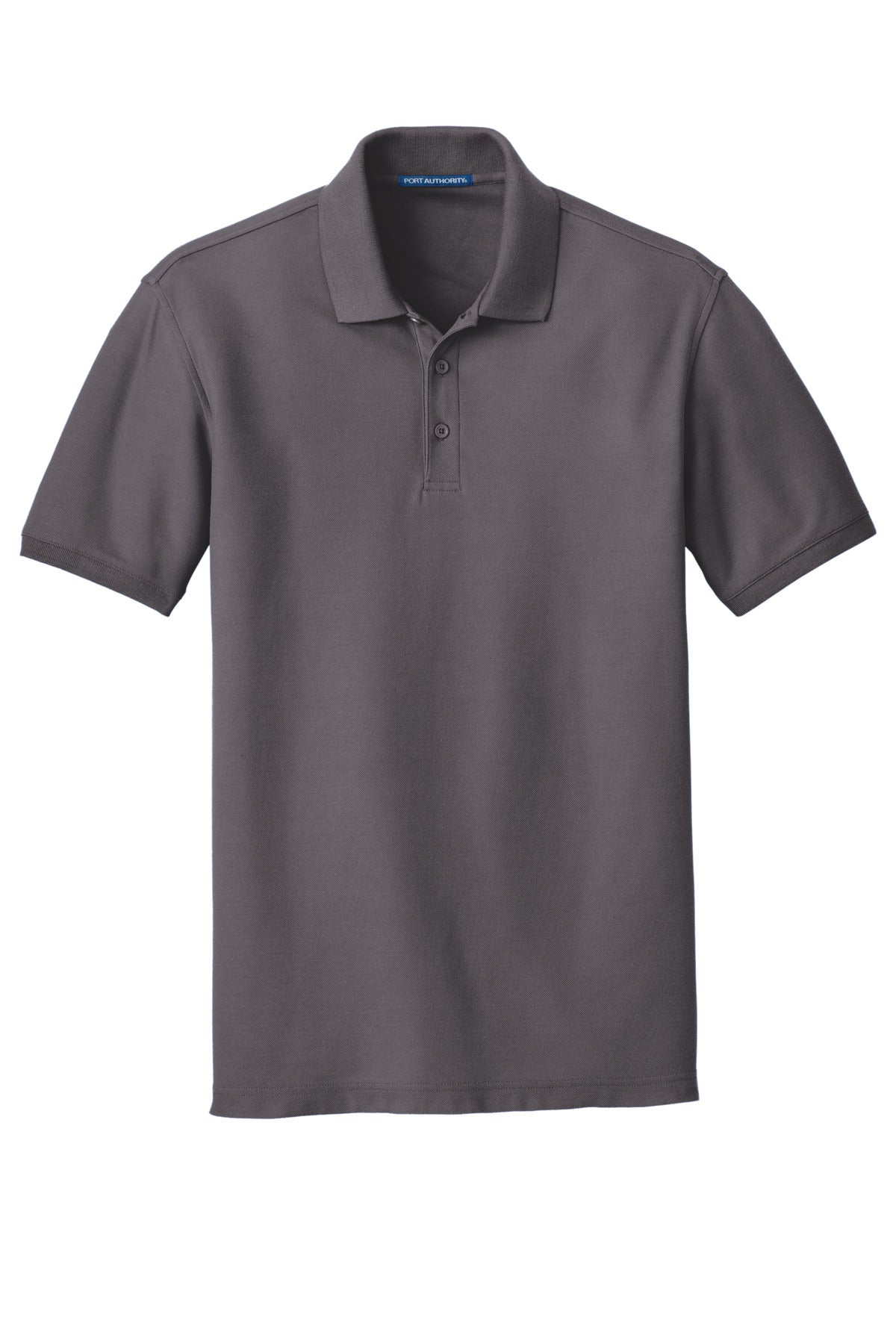 Front View of Graphite Port Authority Core Classic Pique Polo. K100