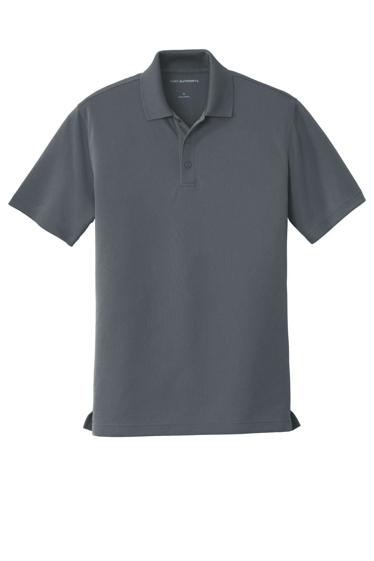 Front View of Graphite Port Authority Dry Zone UV Micro-Mesh Polo. K110
