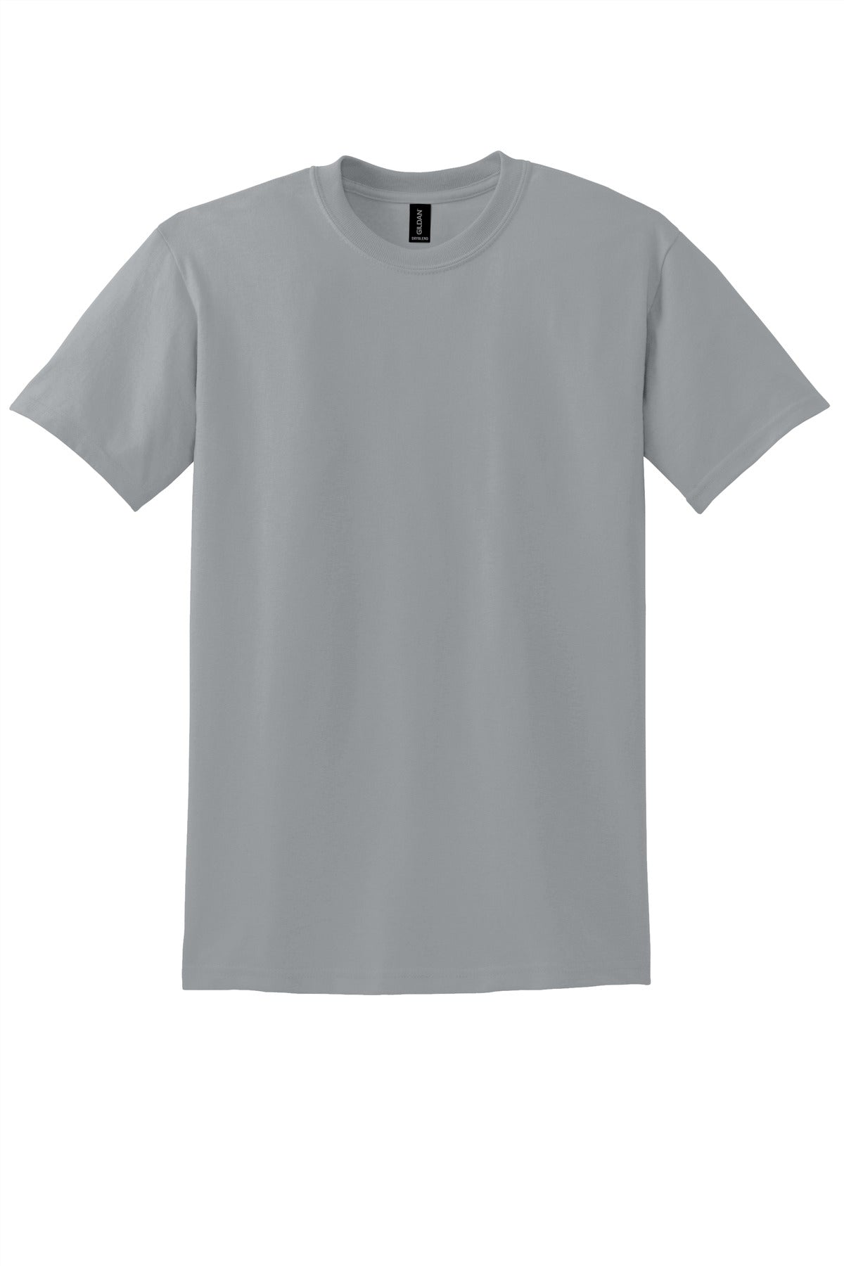 Front View of Gravel Gildan DryBlend 50 Cotton/50 Poly T-Shirt. 8000