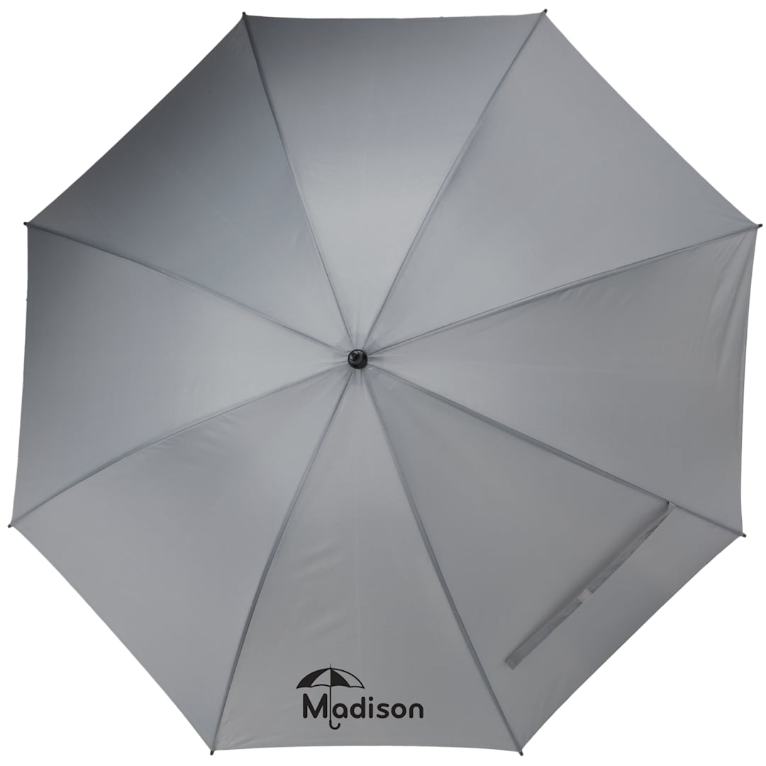 Front View of Gray 60" Manual Golf Umbrella