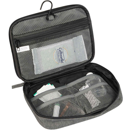 Front View of Gray Vila Recycled Travel Organizer plain