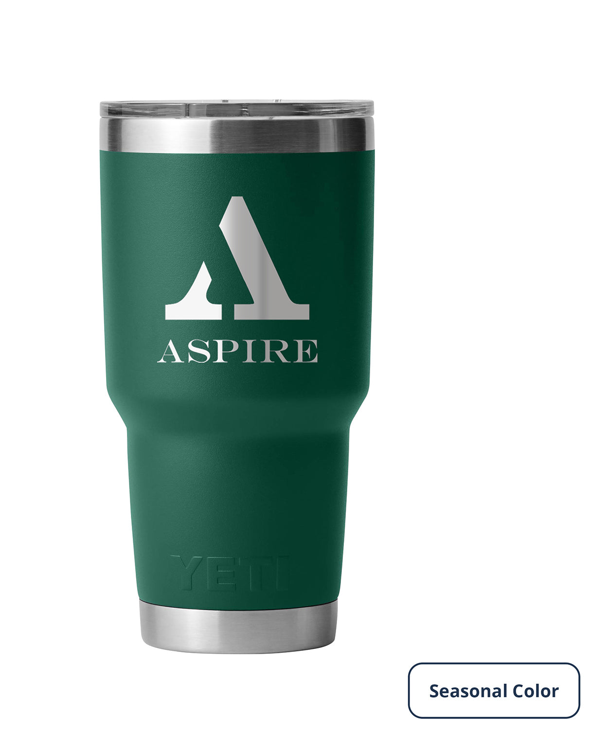 Front View of Green-Black-Forest Rambler® 30 oz Tumbler with MagSlider™ Lid