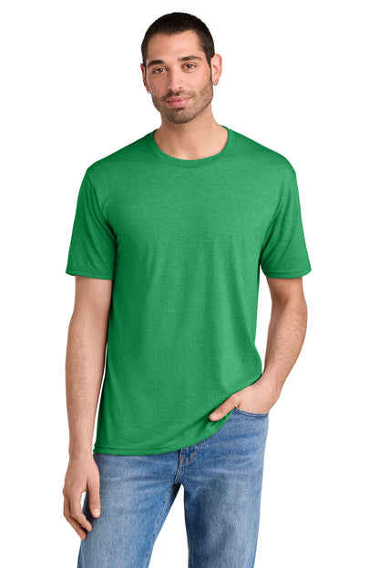 Front View of Green Frost District Perfect Tri Tee. DM130