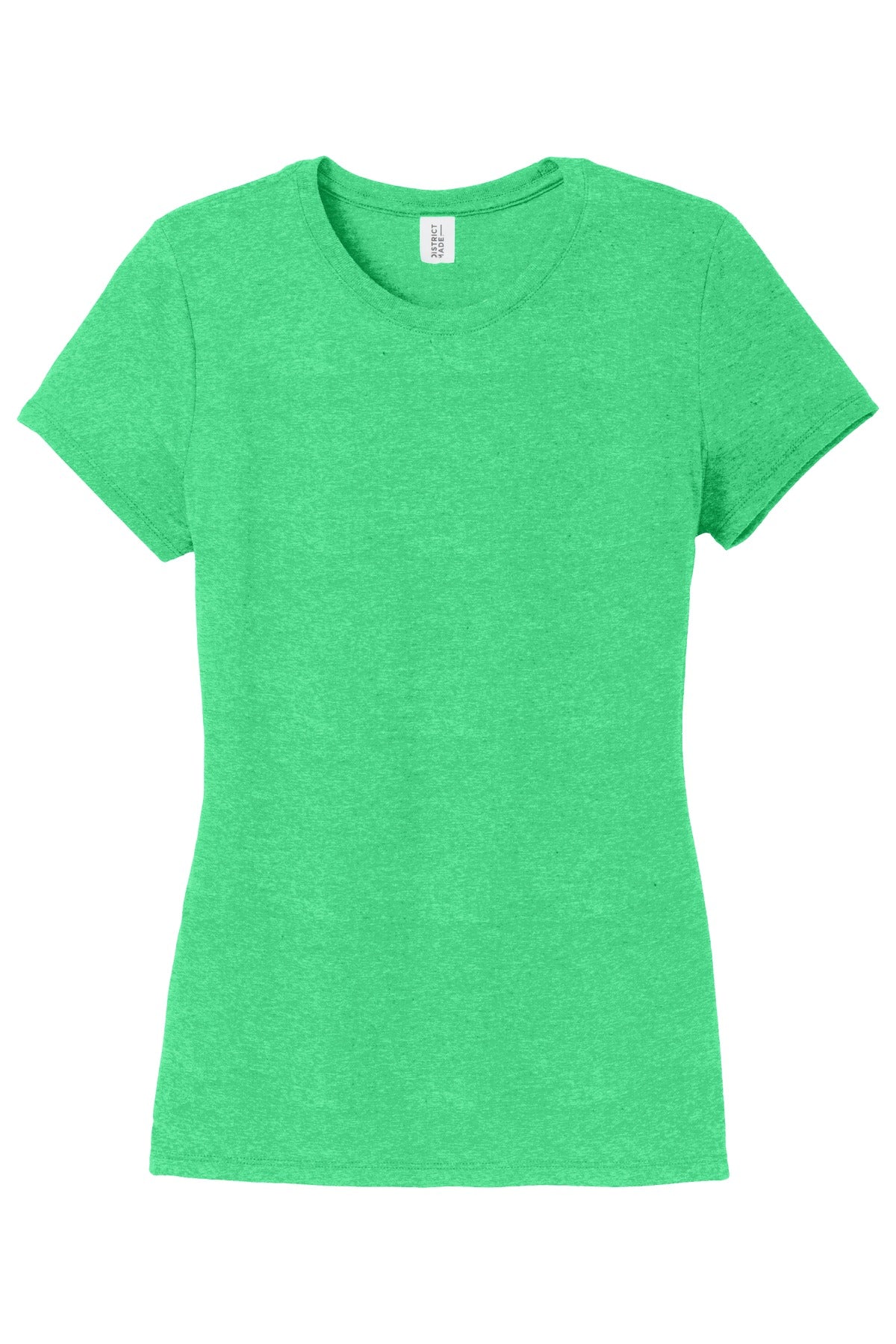 Front View of Green Frost District Women's Perfect Tri Tee. DM130L