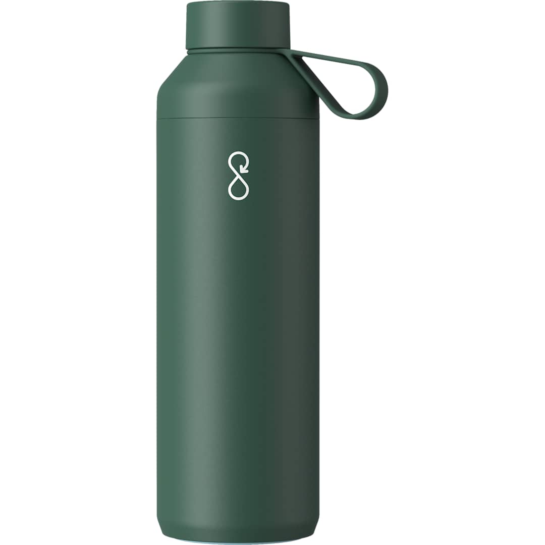 Front View of Green Ocean Bottle Peak OG Bottle 24oz plain