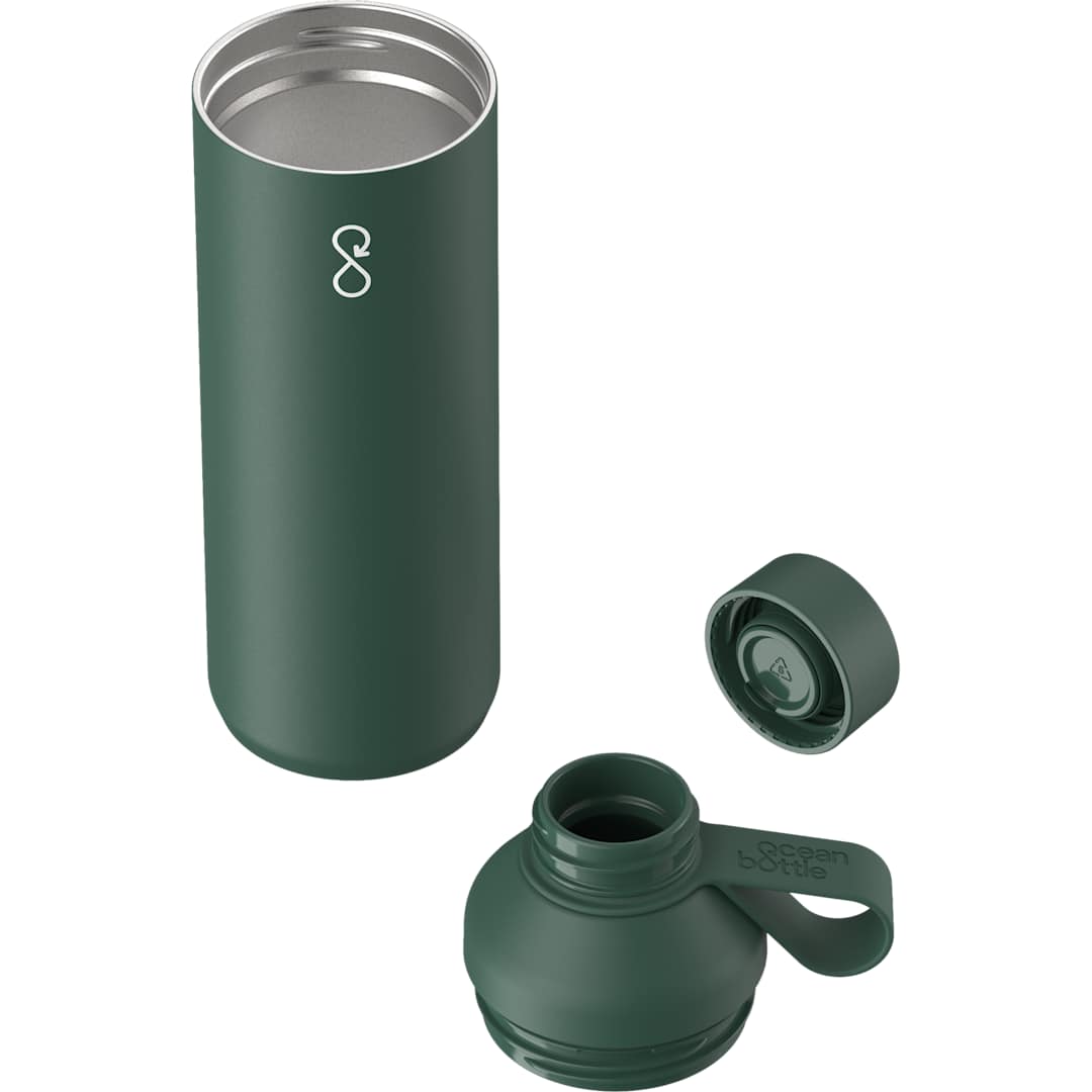 Front View of Green Ocean Bottle Peak OG Bottle 24oz plain