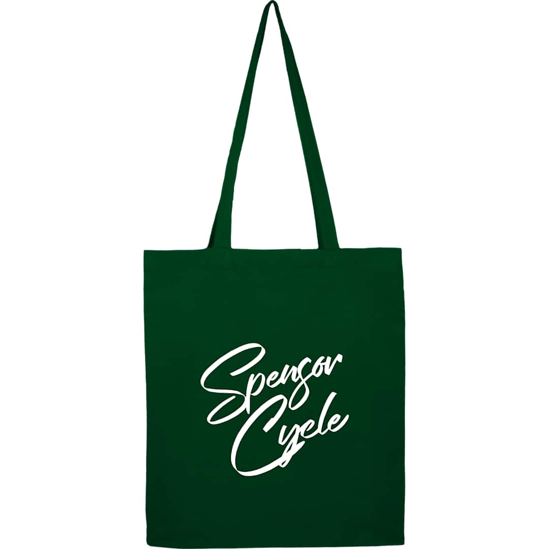 Front View of Green Organic 4oz Cotton Tote